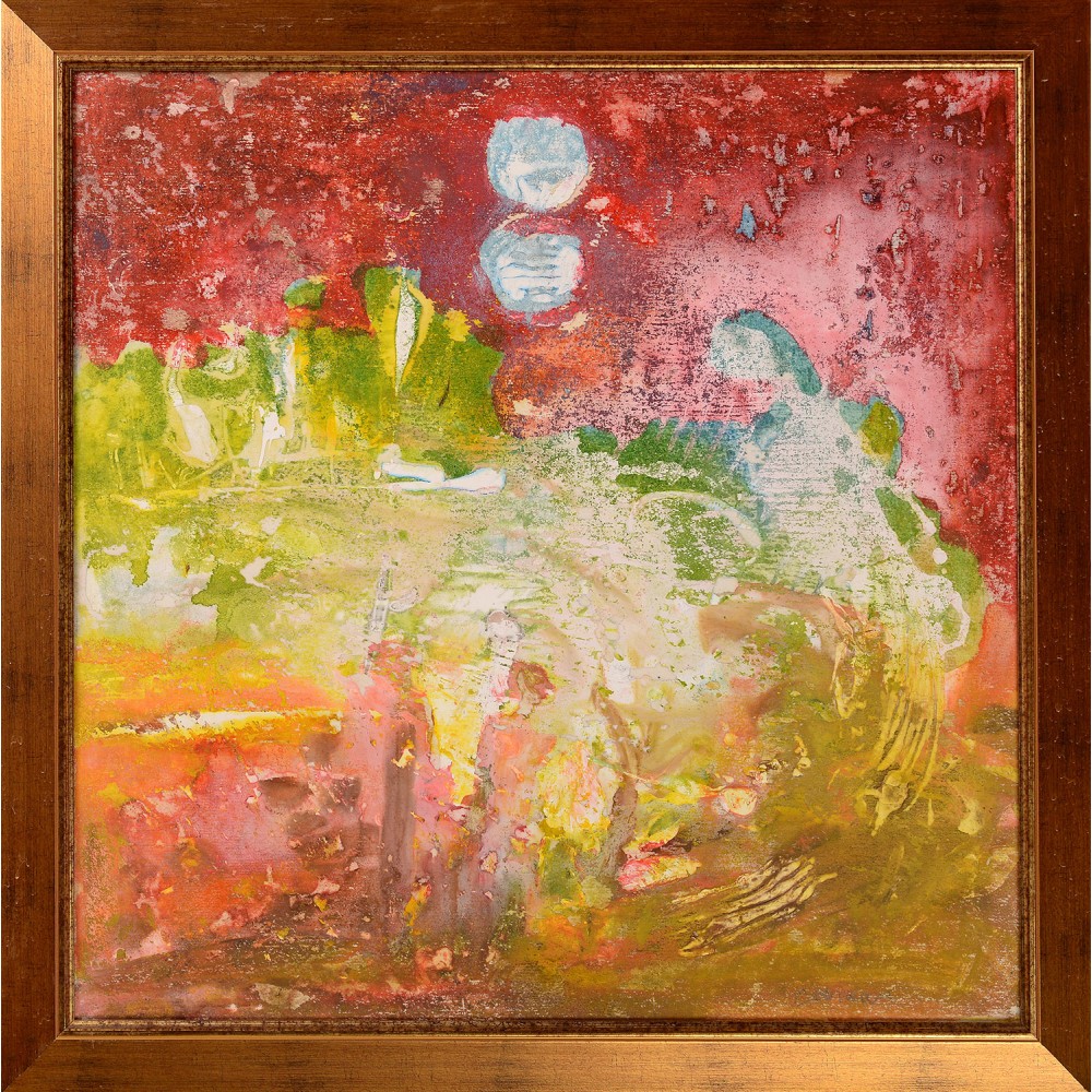 Cer roșu - pictură în ulei pe pânză, artist Octavian Cosman